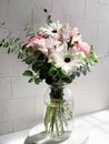 A vase of beautiful flower bouquet Royalty Free Stock Photo