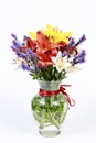 Vase of blooming flowers