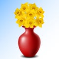 Vase with daffodil