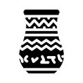 vase egypt glyph icon vector illustration