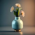 Vase of White Daisies, Still life, Minimalist, Generative Ai