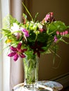 Vase of flowers on a june day