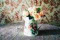 Vase of freshly cut flowers Royalty Free Stock Photo