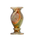 Vase made of an onyx stone isolated Royalty Free Stock Photo