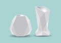 Vase polygon vector illustration, 3d product vector design, Home decoration Royalty Free Stock Photo