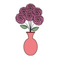 vase with roses icon Royalty Free Stock Photo