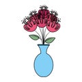 vase with roses icon vector illustration Royalty Free Stock Photo