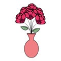 vase with roses icon Royalty Free Stock Photo