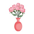 vase with roses icon Royalty Free Stock Photo