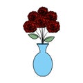 vase with roses icon Royalty Free Stock Photo