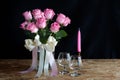 Vase roses for valentine day, Still life Style Royalty Free Stock Photo