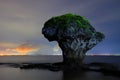 Vase-shaped rocks at sea Royalty Free Stock Photo