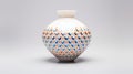 Geometric Pattern Ceramic Vase Inspired By Eliasson, Broom, And Yoshida Royalty Free Stock Photo