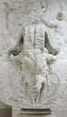 Vase white, male goat, Louvre in Paris France Royalty Free Stock Photo