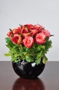 Vases artificial flowers