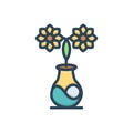 Color illustration icon for Vases, amphora and jar