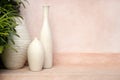 Vases on Pink Background