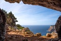 Vasi Rotti cave in Capo Caccia coastline Royalty Free Stock Photo