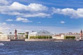 Vasilevsky island and Rostral columns.Petersburg.