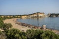 Vasilikos Gerakas beach in Zante, Zakynthos. Jason\'s bite on Zakinthos island, Greece. Gerakas Beach at Cape Gerakas Royalty Free Stock Photo