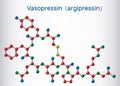 Vasopressin, arginine vasopressin AVP or argipressin molecule. It is antidiuretic hormone ADH synthesized as a peptide prohormone