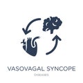 Vasovagal syncope icon. Trendy flat vector Vasovagal syncope icon on white background from Diseases collection Royalty Free Stock Photo