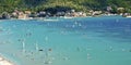 Vasiliki Bay windsurfing Royalty Free Stock Photo