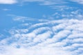 The vast blue sky background and white clouds