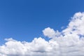 The vast blue sky and clouds sky. blue sky background with tiny clouds Royalty Free Stock Photo