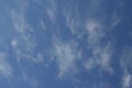 The vast blue sky and clouds sky. blue sky background with tiny clouds. Royalty Free Stock Photo