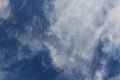 The vast blue sky and clouds sky. blue sky background with tiny clouds. blue sky panorama. Royalty Free Stock Photo