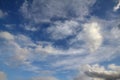 The vast blue sky and clouds sky. blue sky background with tiny clouds. blue sky panorama. Royalty Free Stock Photo