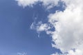 The vast blue sky, clouds sky. Blue sky background with tiny clouds Royalty Free Stock Photo