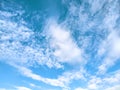 The vast blue sky, clouds sky. Blue sky background with tiny clouds. Sky panorama. Beautiful sky. Sky cloud wallpaper Royalty Free Stock Photo