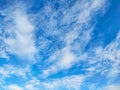 The vast blue sky, clouds sky. Blue sky background with tiny clouds. Sky panorama. Beautiful sky. Sky cloud wallpaper