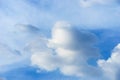 The vast clear blue sky and beautiful clouds on good weather in the morning Royalty Free Stock Photo