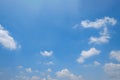 The vast clear blue sky and beautiful clouds on good weather in the morning Royalty Free Stock Photo