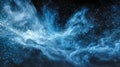 Vast cosmic cloud of blue gas and dust illuminated against a dark starry background, creating a mesmerizing nebula in deep outer Royalty Free Stock Photo