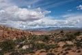 Vast desert landscape inside of Arches National Park in Utah Royalty Free Stock Photo