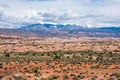 Vast desert landscape inside of Arches National Park Royalty Free Stock Photo
