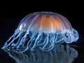 Glowing jellyfish in dark void Royalty Free Stock Photo