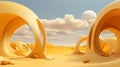 A desert with a few objects Royalty Free Stock Photo