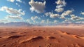 The vast expanse of a desert stretching endlessly into the horizon. In this deserted landscape the silence is deafening Royalty Free Stock Photo