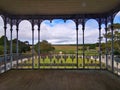 The vast field outside the window