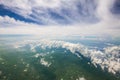 Vast of ground, cloudy and bluesky background. Royalty Free Stock Photo