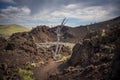 Vast landscape of Craters of the Moon National Monument and Preserve near Arco, Idaho Royalty Free Stock Photo