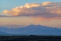 Vast landscape of Craters of the Moon National Monument and Preserve near Arco, Idaho at sunset Royalty Free Stock Photo