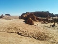 Vast landscape of hoodoo rock formations in Goblin Valley