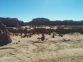 Vast landscape of hoodoo rock formations in Goblin Valley