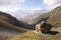 Vast landscape with large rock